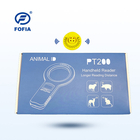 le lecteur For Animal Management de 134.2Khz RFID 12 langues OLED montrent le bouton bleu