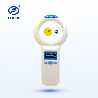 le lecteur For Animal Management de 134.2Khz RFID 12 langues OLED montrent le bouton bleu