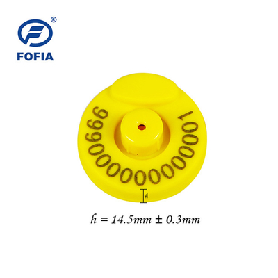 Marques d'oreille électroniques anciennes de bétail de FDX-B avec l'impression laser et le numéro d'identité unique