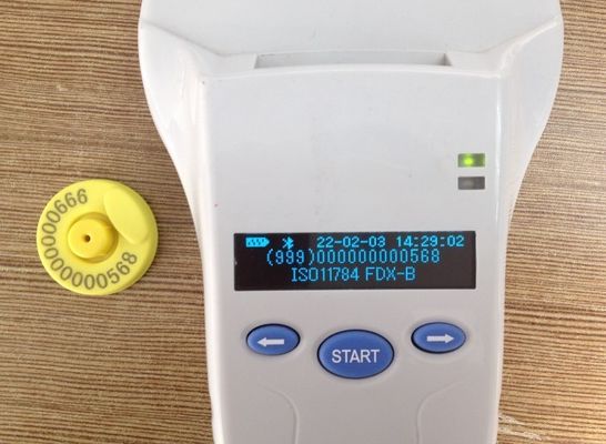 Scanner à puce animale et dispositif facile à tenir à la main prenant en charge plusieurs fréquences de puce pour l'identification des animaux