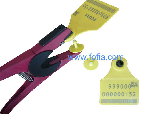 Nouvel applicateur d'étiquettes d'oreille pour animaux de ferme en alliage d'aluminium FOFIA avec codage laser pour étiquettes d'oreille de bétail, de porc, de mouton et de cheval, garantie de 3 mois