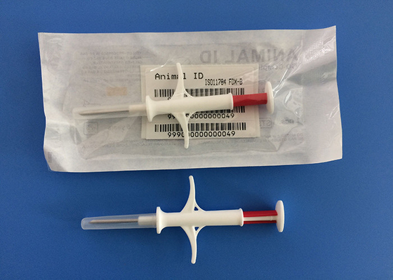 ICAR a approuvé la puce animale d'identification avec les transpondeurs à injectables signal d'identification en verre jetable des seringues 1.4*8mm
