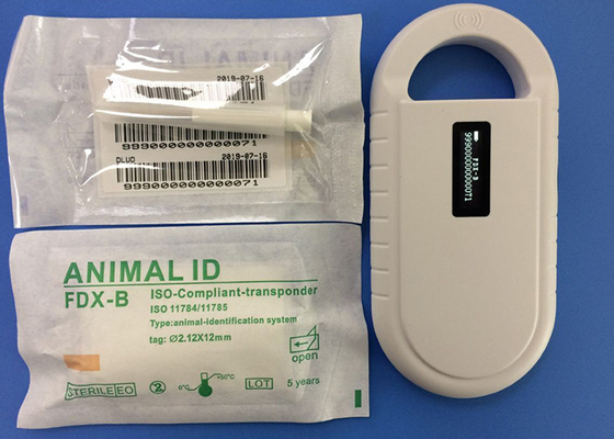 Autocollants de la puce 6 de transpondeur d'OIN de RFID avec les transpondeurs injectables réutilisables de l'injecteur 2.12*12mm