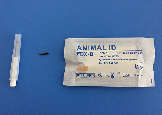 Chiffres animaux de la puce 15 de transpondeur d'OIN IP67 pour l'étiquette en verre, couleur bleue