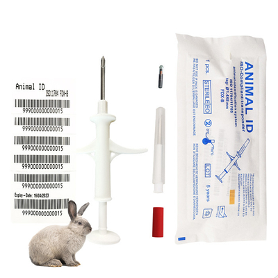 134.2KHz Identification de l'animal de compagnie Microchips Seringues Transpondeurs injectables dans l'identification des animaux
