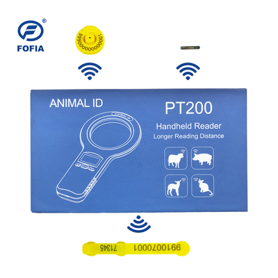 Scanner à puce d'animal blanc OLED 24/7 avec lecteur RFID portable