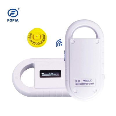 Scanner à puce d'animal blanc OLED 24/7 avec lecteur RFID portable