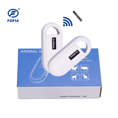 Scanner à puce d'animal blanc OLED 24/7 avec lecteur RFID portable