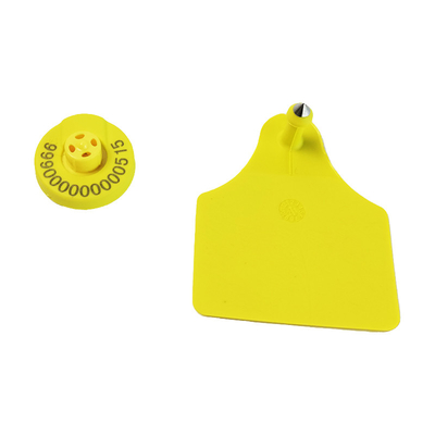 Étiquette d'oreille RFID personnalisable de couleur et de fréquence pour vache de 2 g de poids et 22,5 mm de hauteur