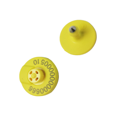 Tension 350N RFID étiquette d'oreille à 134.2KHz avec IEC 68-2-6 Bétail personnalisé