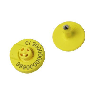 Étiquette d'oreille RFID fiable ISO11784/5 HDX R/W 6,7g Poids Étiquettes d'oreille personnalisées pour le bétail