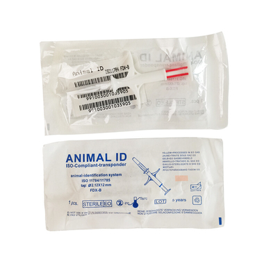 134.2 KHz Fréquence Pet ID Microchip 2.12*12 mm Taille de lecture portée 5-10 cm Seringue de transpondeur
