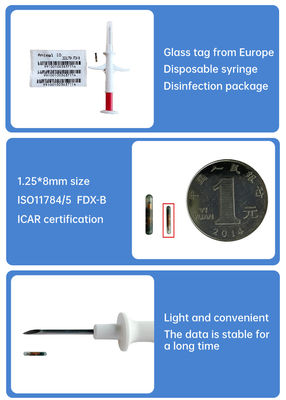 Fofia 2026 Vente à chaud RFID 134,2 kHz Identification animale Microchips intégrés Type étiquette d'oreille ZS009 imperméable à l'eau pour l'injection de bétail