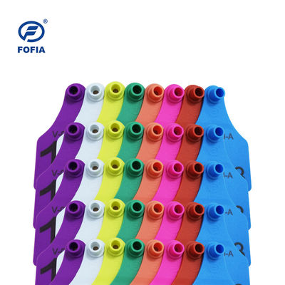 RFID étiquette d'oreille avec conception visuelle support d'impression laser 134.2 Khz jaune ou autre garantie de satisfaction du client