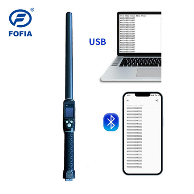 ISO personnalisé FDX-B HDX 30.000 enregistrements lecteur RFID portable pour bétail étiquette d'oreille de bétail microchip plastique longue portée