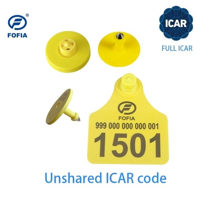 Étiquette d'oreille circulaire pour identification des animaux avec support de lecteur BLE ICAR ET908 FULL ISO11784/5 Code ICAR non partagé