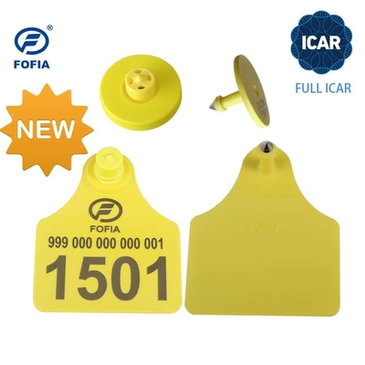 Étiquette d'oreille circulaire pour identification des animaux avec support de lecteur BLE ICAR ET908 FULL ISO11784/5 Code ICAR non partagé
