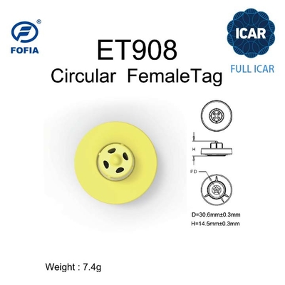Étiquette d'oreille circulaire pour identification des animaux avec support de lecteur BLE ICAR ET908 FULL ISO11784/5 Code ICAR non partagé