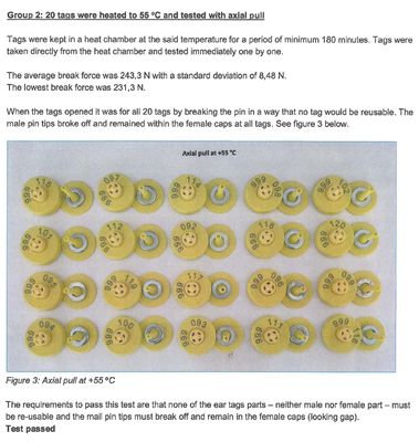 Étiquette d'oreille RFID imperméable à l'eau durable pour l'identification et le suivi des animaux fournissant une lecture à longue portée pour la gestion du bétail