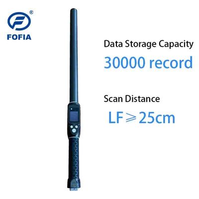 Lecteur d'étiquettes RFID professionnel à longue distance PT290 avec écran OLED stockage de données pour la lecture de puce d'identification UHF / LF