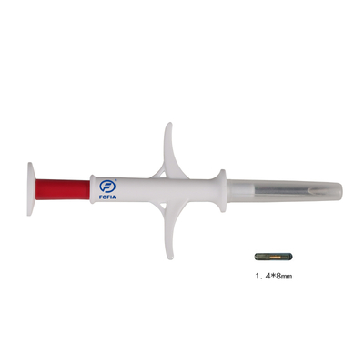 Kit d'injection de micro-puce pour animaux de compagnie adapté aux chiens, chats, chevaux et bétail 2,12*12mm/1,4*8mm