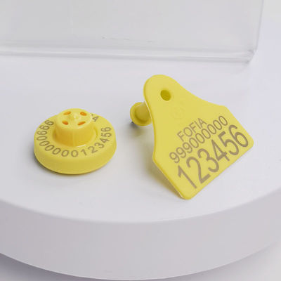 Étiquettes d'oreille électroniques pour moutons, certifiées ICAR, FDX-B TPU ET957 + T967, combinaison Durable pour le bétail, fréquence 134.2kHz