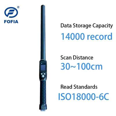 Distance de lecture 30 à 100 cm Lecteur RFID animal Scanner Bluetooth Élevage RFID Stick Reader Système d'exploitation Tout
