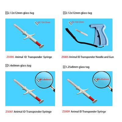 Matériau d'injection de PP Nano Chip Chiens de compagnie Chat 125 mm RFID étiquette en verre 7 mm 1342KHz ISO117845 FDXB Microchip avec norme IP67