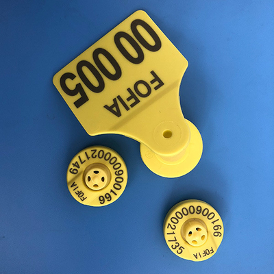 Marque d'oreille électronique animale de Rfid 134.2khz 350N pour dépister avec des bétail d'impression laser