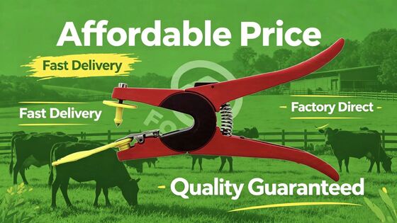 Applicateur durable d'étiquette auditive pour l'identification de différents animaux compatible avec les étiquettes auditives électroniques ET915 pratique et pour la ferme