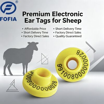 Étiquettes d'oreille électroniques professionnelles certifiées ICAR pour l'identification des moutons et des chèvres d'élevage Matériau HDX TPU durable pour la gestion des fermes
