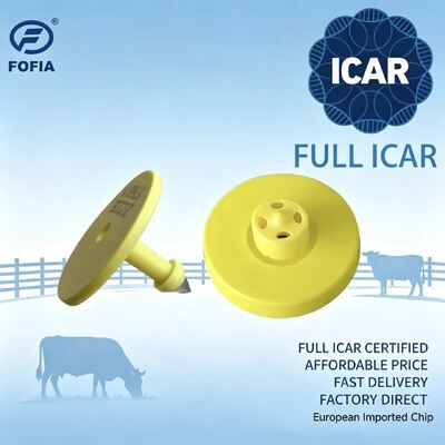 Étiquettes auriculaires électroniques durables entièrement certifiées ICAR pour la gestion du bétail dotées de la technologie FDX-B TPU permettant l'identification et le suivi