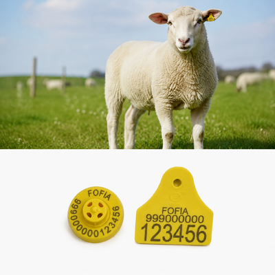 Distance de lecture 22 cm pour les étiquettes d'identification des animaux FDX B Étiquettes faciles à installer conçues pour un suivi et une gestion précis des animaux
