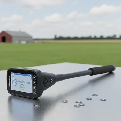Lecteur d'étiquettes RFID professionnel à longue distance PT290 avec écran OLED stockage de données pour la lecture de puce d'identification UHF / LF