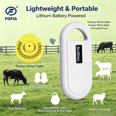 Scanner à puce animale prenant en charge la lecture des données de micro-puce et de température compatible avec les puces de température de la série HT001