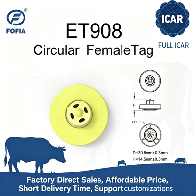 Étiquettes d'oreille électroniques de haute durabilité pour diverses espèces d'élevage / Identification précise des animaux