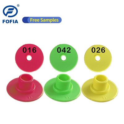 Étiquettes d'oreille pour animaux Étiquette d'oreille de porc en plastique Marqueur d'identification Logo personnalisable Numéro d'oreille de bétail Avec puce RFID