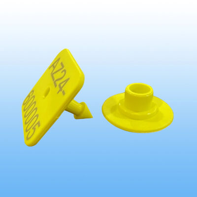 Étiquettes d'oreille pour animaux Étiquette d'oreille de porc en plastique Marqueur d'identification Logo personnalisable Numéro d'oreille de bétail Avec puce RFID