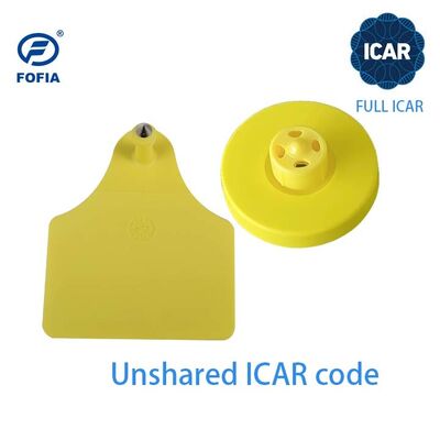 ET908 ICAR Étiquette d'oreille circulaire pour animaux Lecteur BLE ISO11784/5 Code ICAR non partagé Couleurs personnalisables