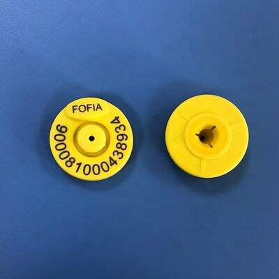 Nouvelle étiquette d'oreille électronique RFID LF étanche à longue portée avec 1 an de garantie pour le suivi du bétail, des porcs, des chèvres et du bétail-Fofia ET907
