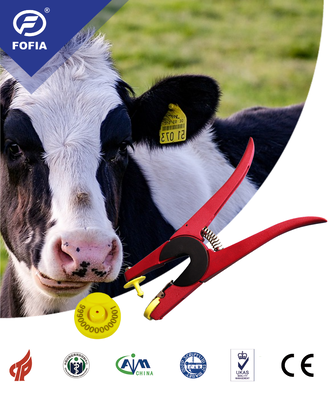FOFIA – nouvelle étiquette d'oreille électronique RFID en plastique TPU, fréquence 134.2KHz, Distance de lecture de 17cm, certificat ICAR complet pour bovins et moutons