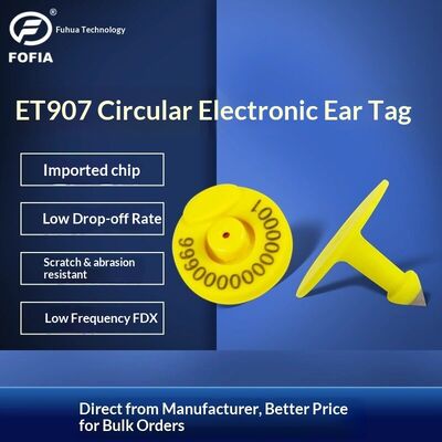 Nouvelle étiquette d'oreille électronique à basse fréquence FDX RFID étiquette d'animal plein duplex porc bétail bouche ouverte/fermée Identification du bétail