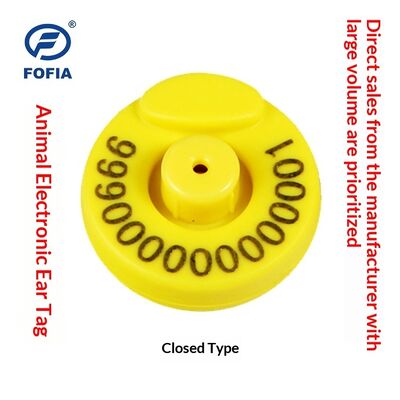 Nouvelle étiquette d'oreille électronique à basse fréquence FDX RFID étiquette d'animal plein duplex porc bétail bouche ouverte/fermée Identification du bétail