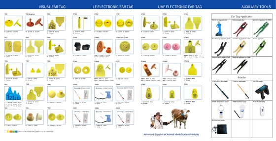 Étiquette d'oreille de mouton RFID FDX-B HDX RFID approuvée par ICAR ET969 pour le suivi du bétail