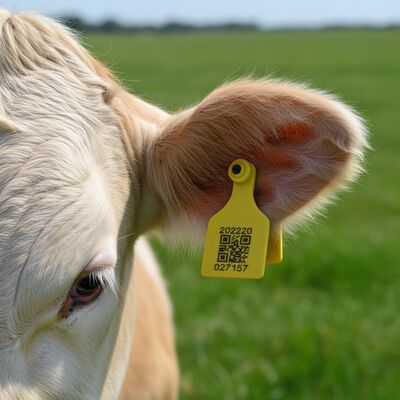 T921 Nouveau étiquette d'oreille pour animaux Fofia Étiquette d'oreille pour chèvres jaune RFID TPU de haute qualité Ferme Cheval de bétail Garantie de 1,5 an