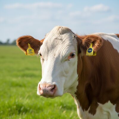T921 Nouveau étiquette d'oreille pour animaux Fofia Étiquette d'oreille pour chèvres jaune RFID TPU de haute qualité Ferme Cheval de bétail Garantie de 1,5 an