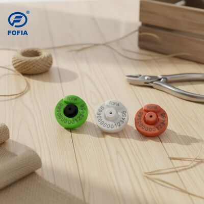 FOFIA ET907 Norme IEC 68-2-6 Vibration RFID étiquette d'oreille pour matériau plastique pour bovins Identification sûre et précise