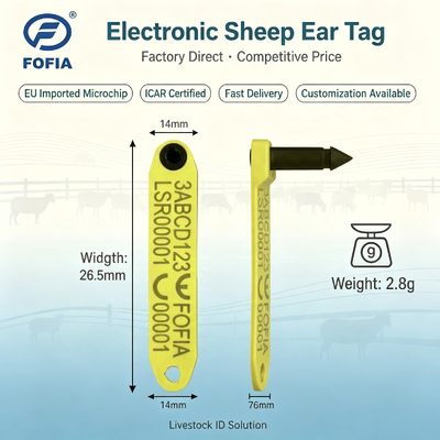 Étiquette d'oreille de verrouillage sécurisé pour l'identification du bétail Conçue pour le bétail, les moutons et les chèvres, fournissant un attachement et un confort