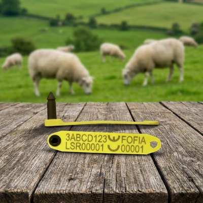 ET969 Brebis RFID étiquette d'oreille électronique Étiquette d'identification animale Étiquette RFID pour le bétail Étiquette RFID ISO11784 Étiquette RFID ISO11785 FDX-B