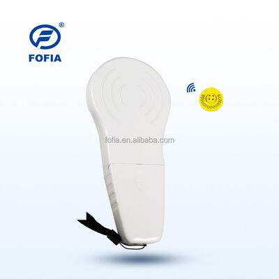 FOFIA Lecteur RFID portable en plastique durable avec écran OLED 128x32 /USB pour l'utilisation à longue distance chez les animaux de compagnie et les fermes/élevages